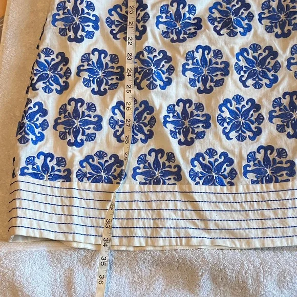 Lilly Pulitzer strapless linen blend fish embroidered dress - Picture 13 of 13